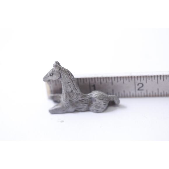 Laying Horse, 80s, Pewter, Statue, Miniature, Game Piece, Statuette, Vintage, , - Picture 3 of 3